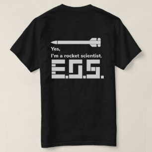 T-shirt scientifique de fusée