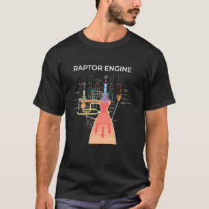 T-shirt Scientifique de fusée à moteur Raptor