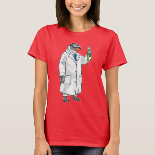 T-shirt Scientifique manchot Tube à essai Laboratoire