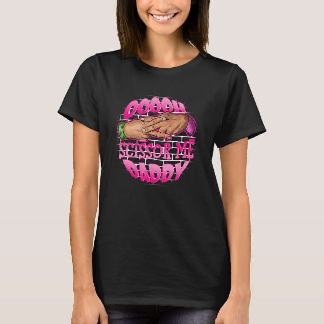 T-shirt Scissor Me Daddy A   Hands Pro Wrestling Green Pin (Devant)