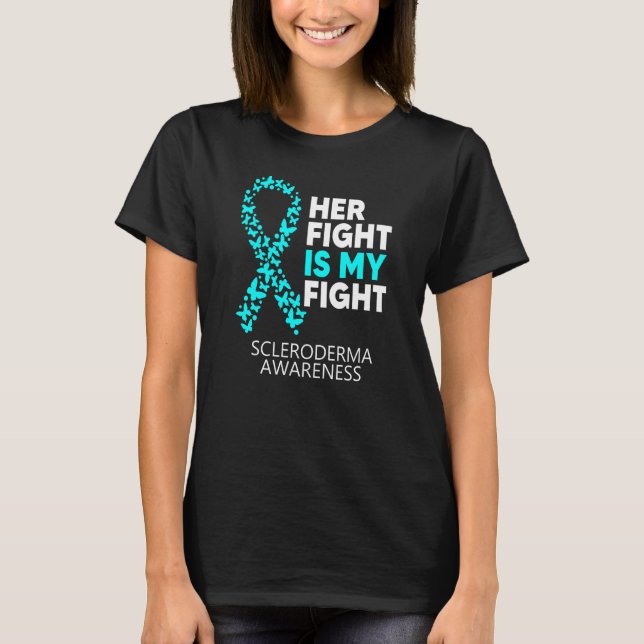 T-shirt Scleroderma Conscience Son combat est mon combat d (Devant)