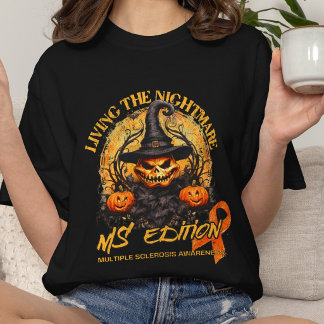 T-shirt Sclérose en plaques, ruban orange cuillère cadeau,