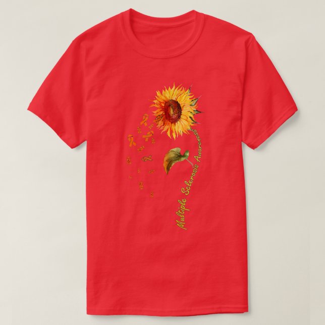T-shirt Sclérose en plaques Sensibilisation Tournesol MS G (Design devant)