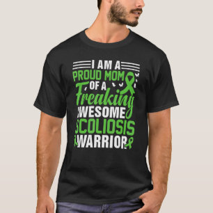 T-shirt Scoliose Maman d'un guerrier de blessure au dos Sc