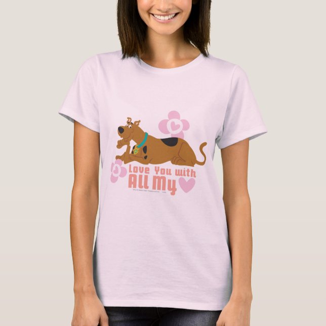 T-shirt Scooby-Doo "Aimez-Vous De Tout Mon Coeur" (Devant)