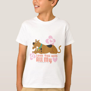 T-shirt Scooby-Doo "amour vous de tout mon coeur "