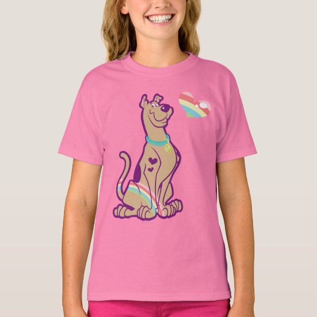 T-shirt Scooby-Doo arc-en-ciel (Devant)