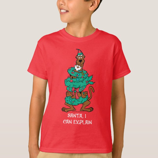 T-shirt Scooby Doo Enveloppé Dans Des Wreath (Devant)