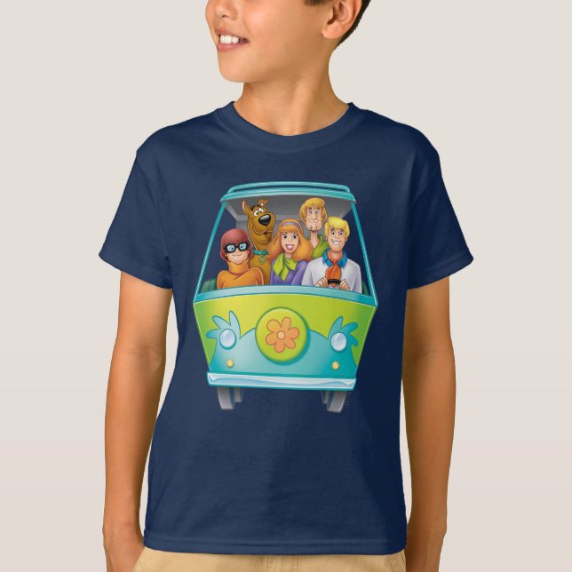 T-shirt Scooby-Doo & Gang Mystery Machine Airbrush (Devant)