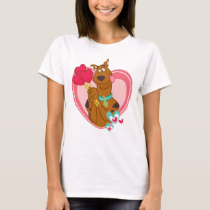 T-shirt Scooby-Doo Holding Heart Lolipops