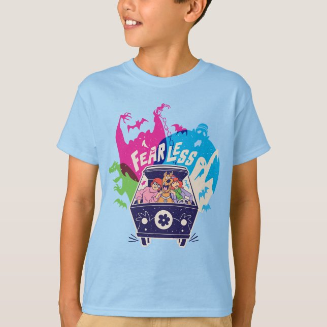 T-shirt Scooby-Doo | La Machine Mystérieuse Sans Peur (Devant)