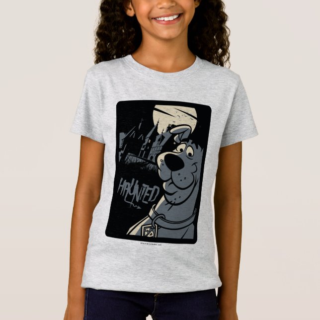 T-Shirt Scooby-Doo Noir Haunted Mansion Graphisme (Devant)