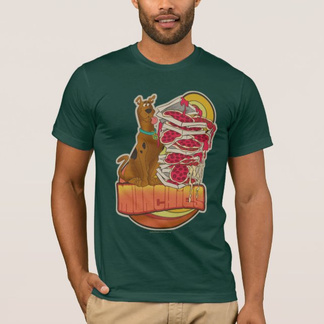 T-shirt Scooby-Doo | Pile de Pizza "Munchies" Graphique (Devant)