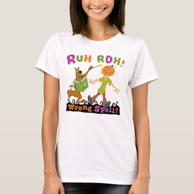 T-shirt Scooby-Doo | Ruh Roh ! Mauvais sort ! (Devant)