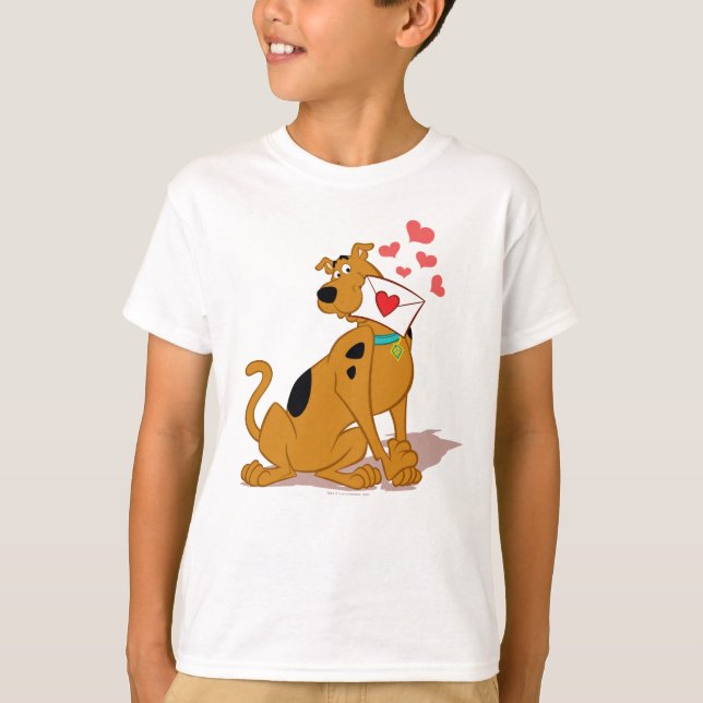 T-shirt Scooby-Doo - Tenue de l'enveloppe Valentine (Devant)