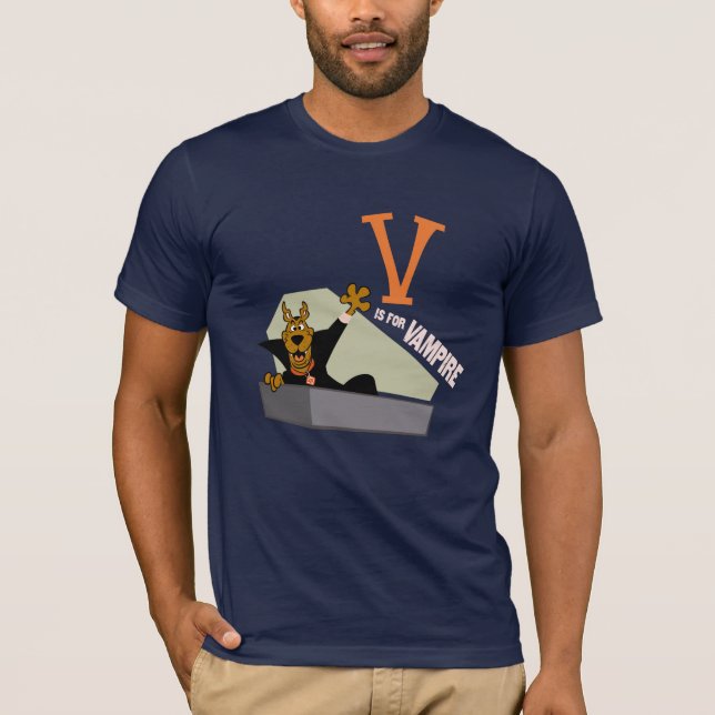 T-shirt Scooby-Doo | V est pour Vampire (Devant)