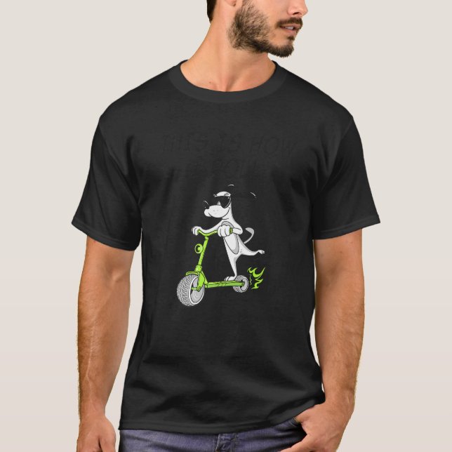 T-shirt Scooter À Chien C'Est Comme Ça Que Je Roule Electr (Devant)