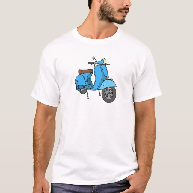 T-shirt Scooter bleu (Vespa) (Devant)