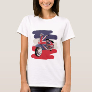 T-shirt Scooter de Britannique d'Union Jack