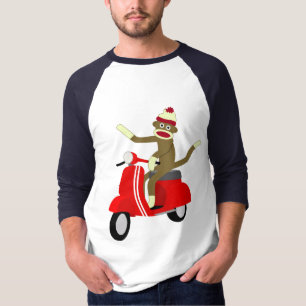 T-shirt Scooter de singe de chaussette