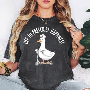 T-shirt Scooter d'infirmière aux oies ordonnance de bonheu