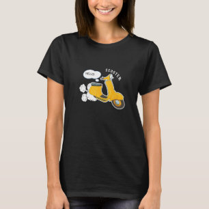 T-shirt Scooter Électrique Stunt Moped Rider Motorcycle Bi