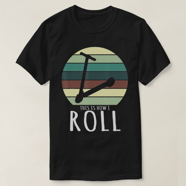 T-shirt Scooter électrique Voici comment je roule Retro ES (Design devant)