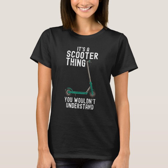 T-shirt Scooter Stunt Scouter E Scooter Off Road Electriqu (Devant)