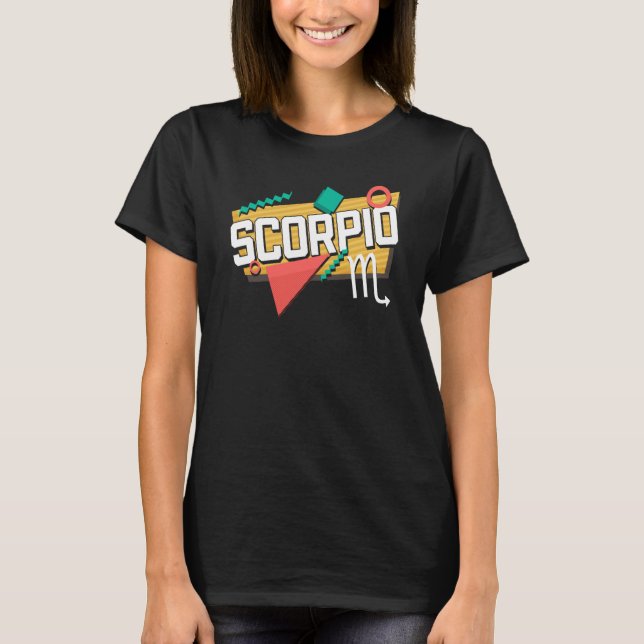 T-shirt Scorpio 90s Horoscope Zodiac Sign Astrology (Devant)