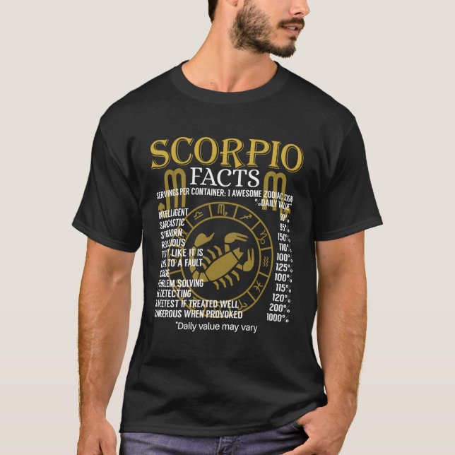 T-shirt Scorpio - Faits SIGNE Zodiaque (Devant)