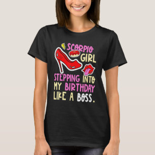 T-shirt Scorpio Girl Horoscope talons Steeling Anniversair