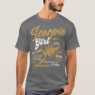 T-shirt Scorpio Girlhoroscope Astrologie SIGNE Zodiaque Na