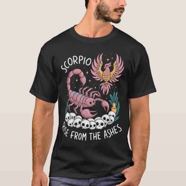 T-shirt Scorpio Rising : Phoenix du Zodiaque (Devant)