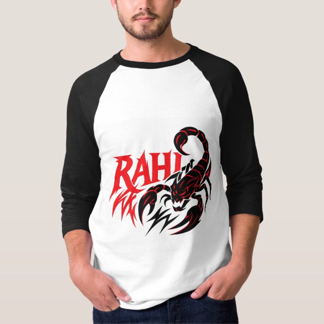 T-shirt Scorpion agressif un Tee de baseball (Devant)