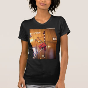 T-shirt Scotland Bagpipe Tartan Plaid Instrument de musiqu