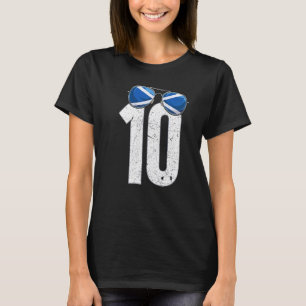 T-shirt Scotland Soccer Player Numéro 10 Scotsman Drapeau
