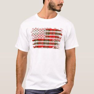 T-shirt Scott Nom American Flag Scottish Clan Tartan