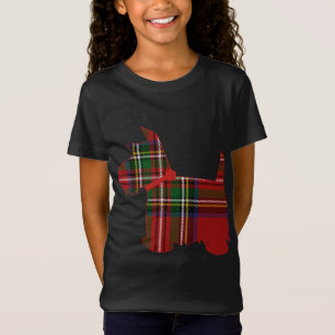 T-Shirt Scottie Dog Scottish Terrier Royal Stewart Tartan