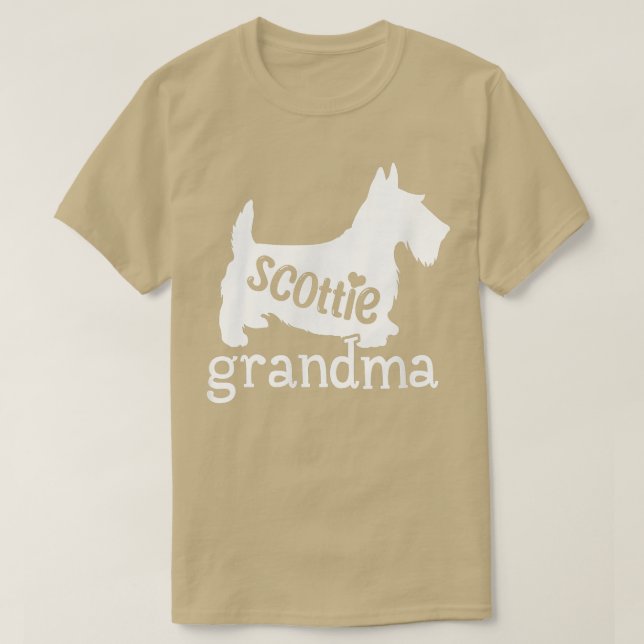 T-shirt Scottie Grandma Cadeaux mignonne Scottish Terrier  (Design devant)