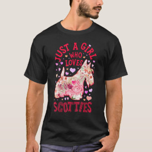 T-shirt Scottie Scottish Terrier Juste Une Fille Qui Aime 