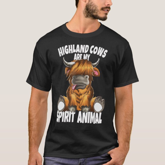 T-shirt Scottish Beef Cow Highland Cows Are My Spirit Anim (Devant)