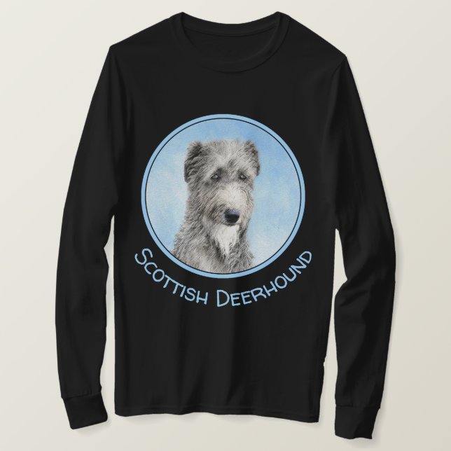 T-shirt Scottish Deerhound Peinture - Cute Original Chien  (Design devant)