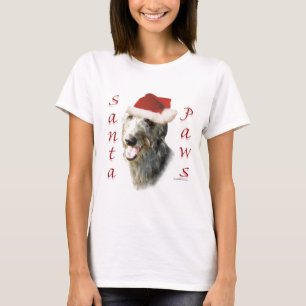 T-shirt Scottish Deerhound Père Noël Paws