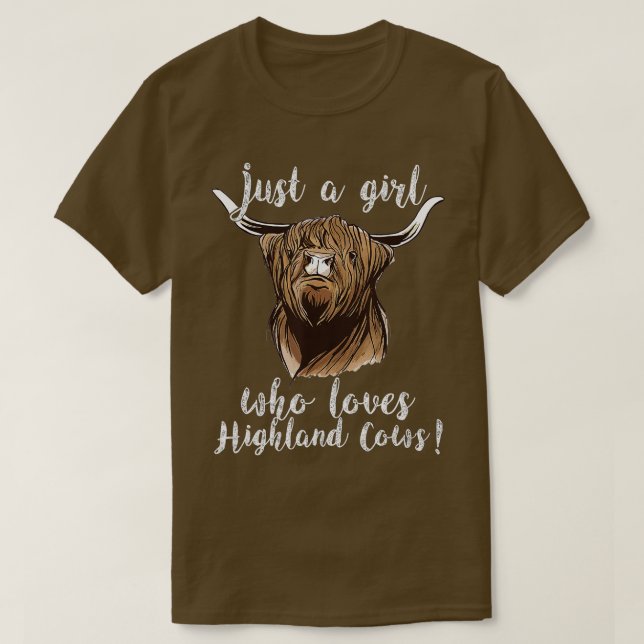 T-shirt Scottish highland Scotland cattle animal cow  - 1  (Design devant)