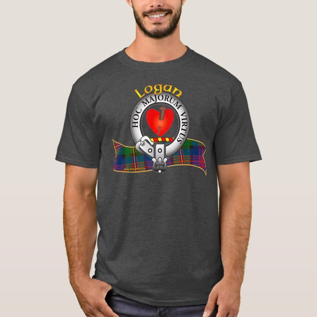 T-shirt Scottish Logan Clan Tartan Crest A Passion nail (Devant)