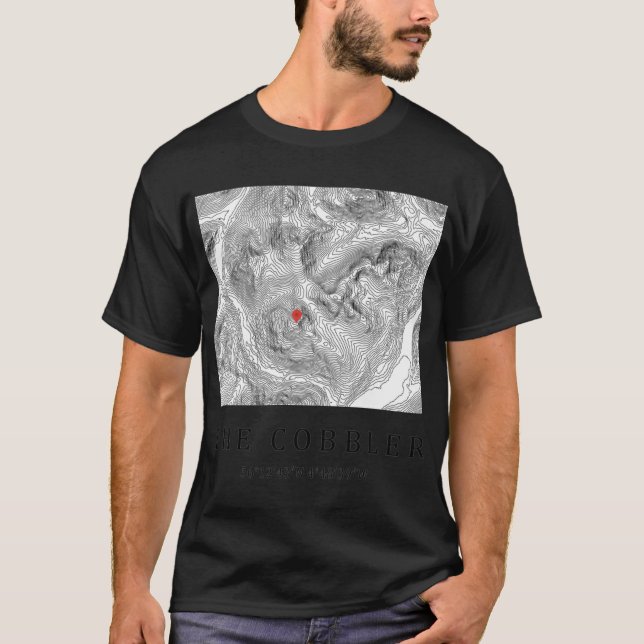 T-shirt Scottish Mountainhe Cobbleropographic Map Design S (Devant)