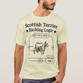 T-shirt Scottish Terrier Barres Logique Drôle Chien Sarcas