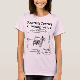T-shirt Scottish Terrier Barres Logique Drôle Chien Sarcas