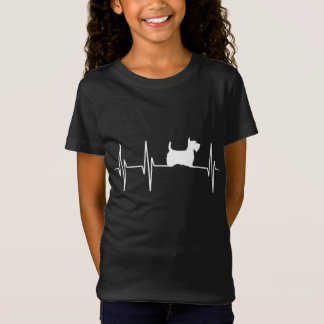 T-Shirt Scottish Terrier Dog Heartbeat - Scottie Amoureux