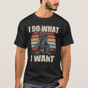 T-shirt Scottish Terrier Je fais ce que je veux Chien Vint
